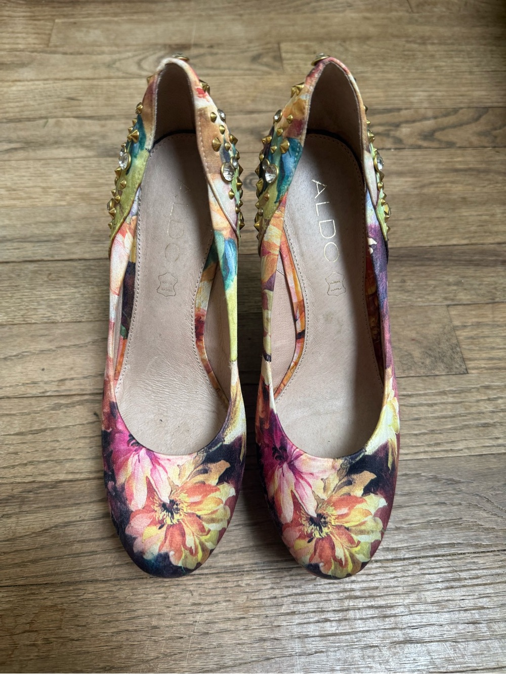 ALDO Floral Studded Pumps - Multicolor Floral Print